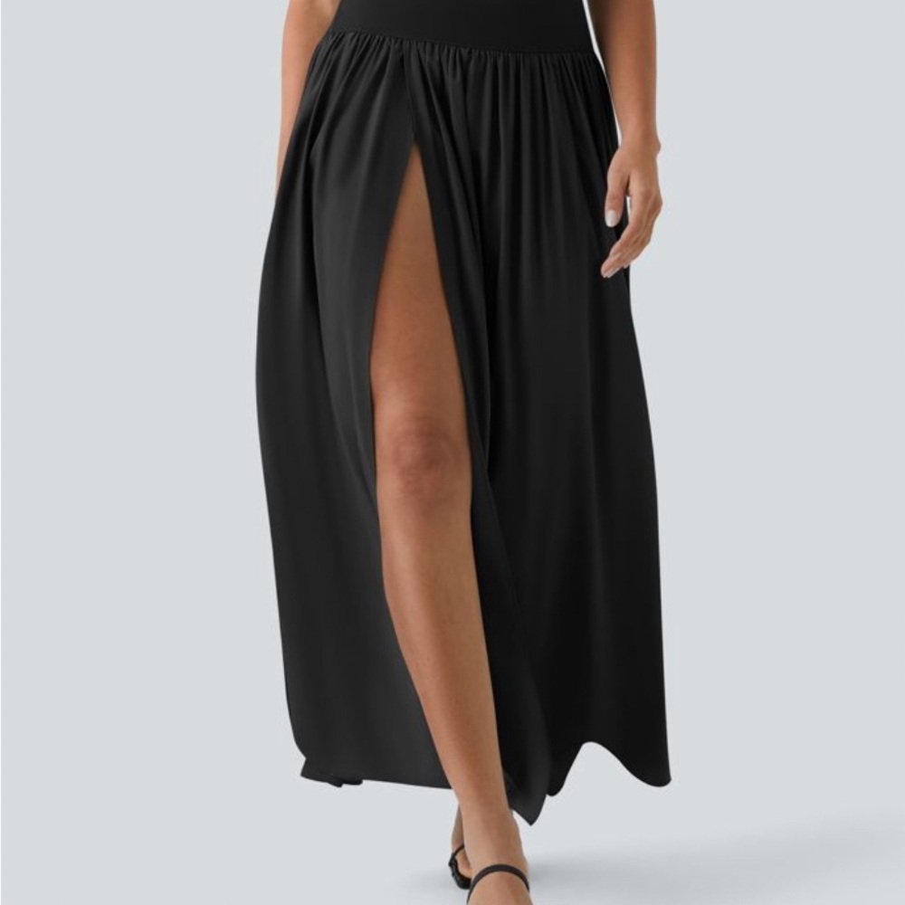 Halara Elegant Black Maxi Skirt